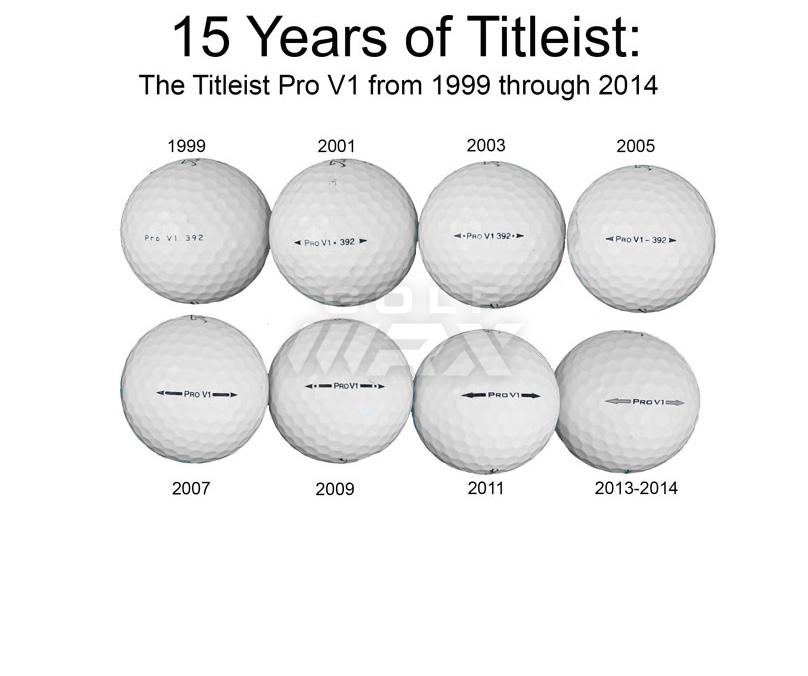 titleist pro v1 through the years