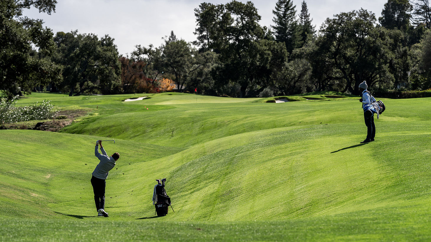 The long par-4 14th hole at Pasatiempo is famous...