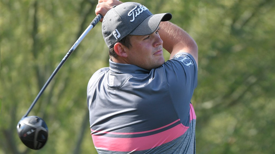 Titleist Brand Ambassador JC Ritchie Tees off with his Titleist TS3 driver during the 2019 Zanaco Masters
