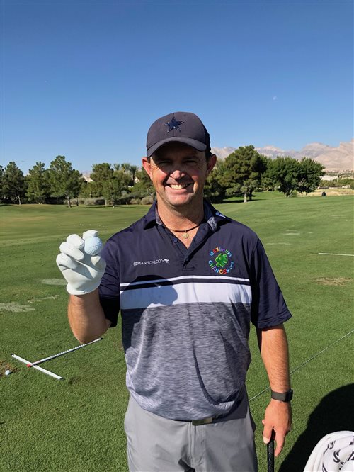 Greg Chalmers at the Shriners Open with his Pro V1x golf ball.